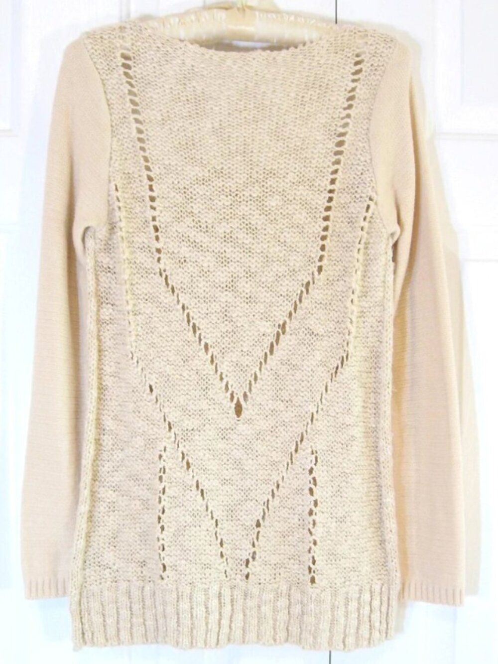 Mystree | Coastal Chic Crochet Knit Sweater Top - Picture 6 of 9